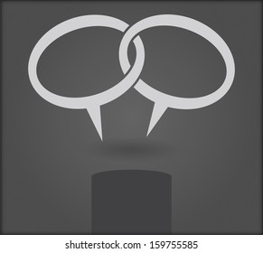 Communication concept with speech bubble - template with copy space area 
