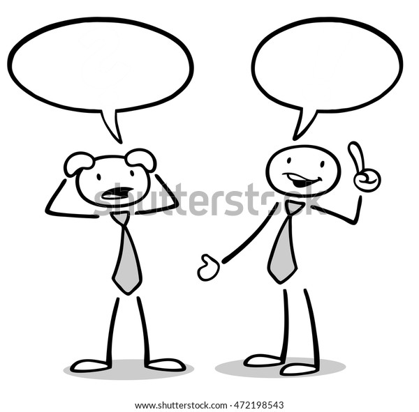 Communication Leads Solution Problem Two Cartoon Stock Illustration ...