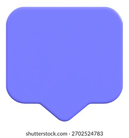 Communication tool for user interface and UX design, showcasing message box. Good for chat app interfaces or communication platform designs. 3D icon.
