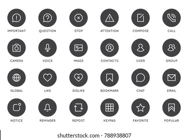 Communication User Interface Ui Raster Icon Stock Illustration ...