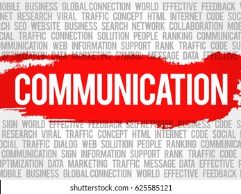 Communication Word Cloud Collage Business Concept Stock Illustration 