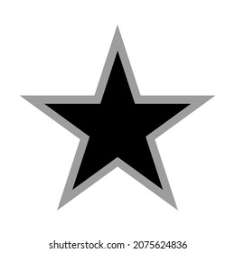 Communist Star Black Icon, Flat Style