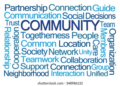 Community Word Cloud On White Background Stock Illustration 348986132 ...