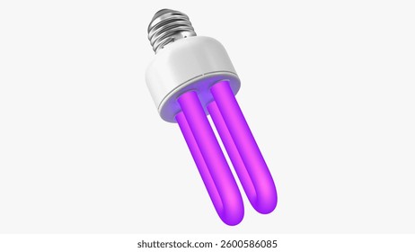Compact fluorescent light bulb featuring dual curved tubes and standard screw base for versatile lighting applications. - Powered by Shutterstock - Get 15% off with code: PIKWIZARD15
