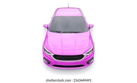 Compact Sports Car Family Sedan 3d Illustration