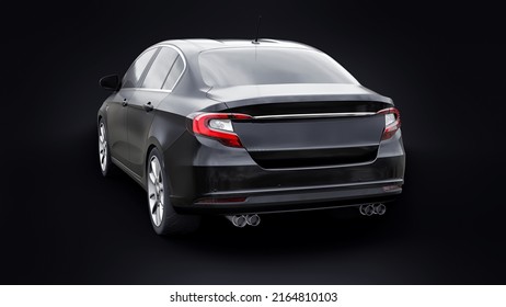 Compact Sports Car Family Sedan 3d Illustration