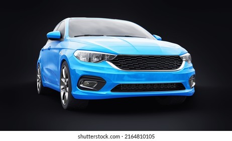 Compact Sports Car Family Sedan 3d Illustration