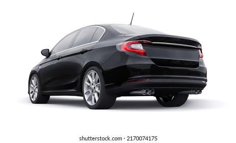 Compact Sports Car Family Sedan 3d Illustration