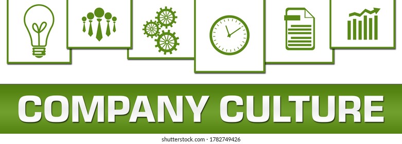 Company Culture Concept Image With Text And Related Symbols.