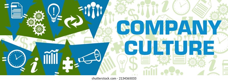 Company Culture Concept Image With Text And Business Symbols.