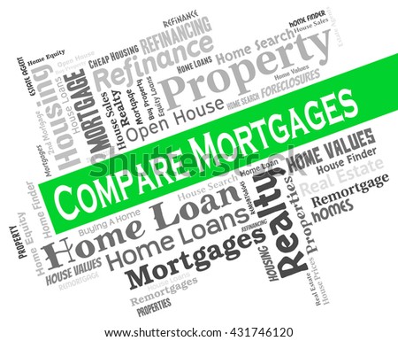 compare mortgages indicating home loan homes stock illustration compare home loan