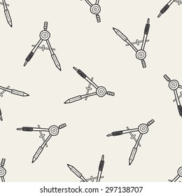 Compass Doodle Seamless Pattern Background Stock Illustration 297138707