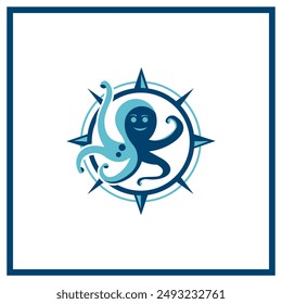 compass and octopus travel logo - Powered by Shutterstock