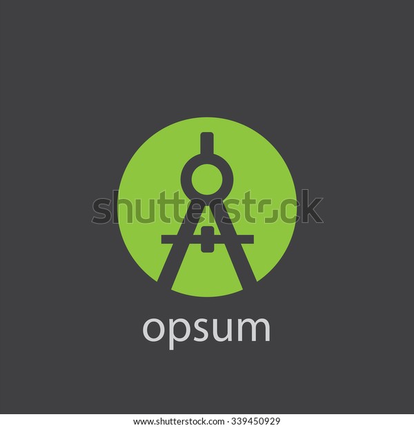 compasses\
cutted identity template icon design\
element
