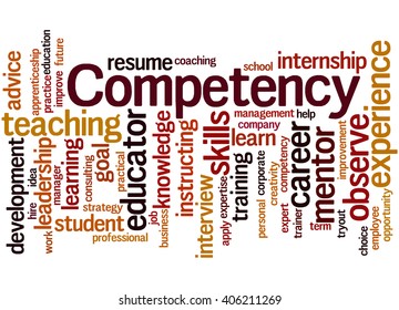 Competency Word Cloud Concept On White Stock Illustration 406211269 ...