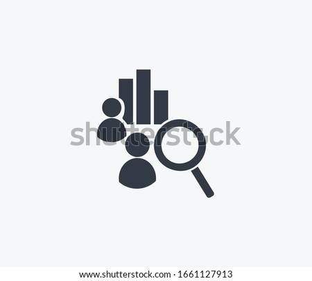 Competitor analysis icon isolated on clean background. Competitor analysis icon concept drawing icon in modern style. illustration for your web mobile logo app UI design.