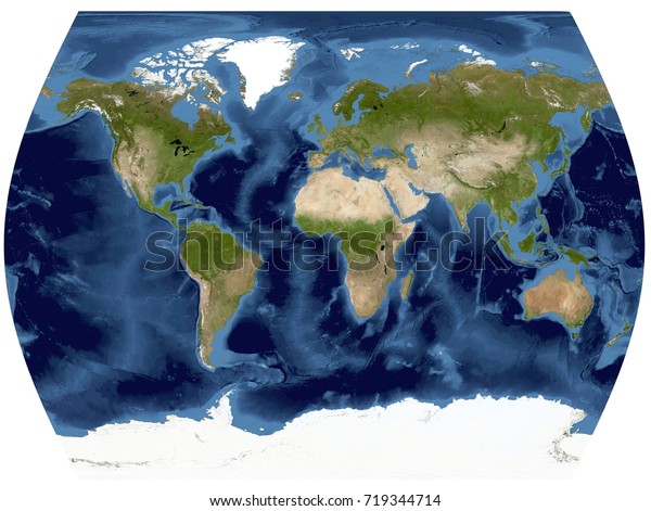 Complete Earth View Space High Resolution Stock Illustration 719344714