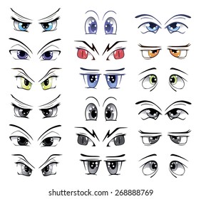 Mans Eyes Have Various Expressions Stock Vector (royalty Free) 1494676415