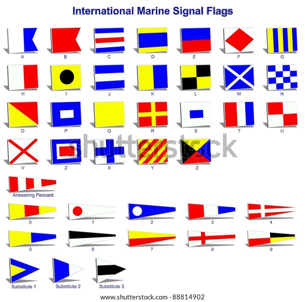 Complete Set International Naval Signal Flags Stock Illustration 88814902