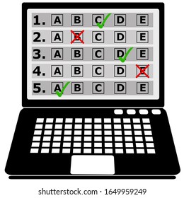 Completing An Online Multiple Choice Test