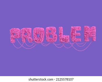 complex and complicated problem - 3d illustration text