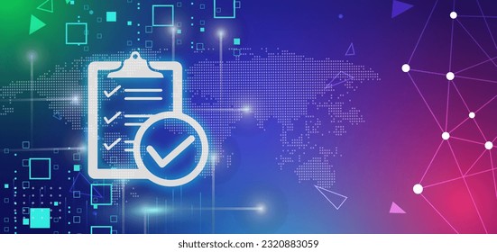 In Compliance technology background. Artificial intelligence background