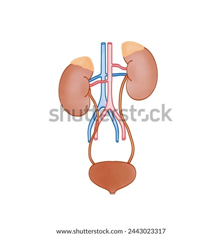 Components of Excretory System in Humans (unlabelled) Stock photo © 
