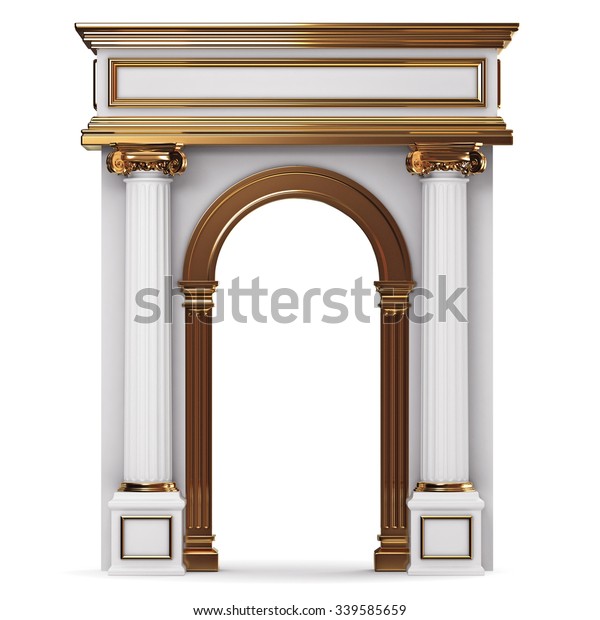 Composite Arch Gold Elements Isolated On Stock Illustration 339585659