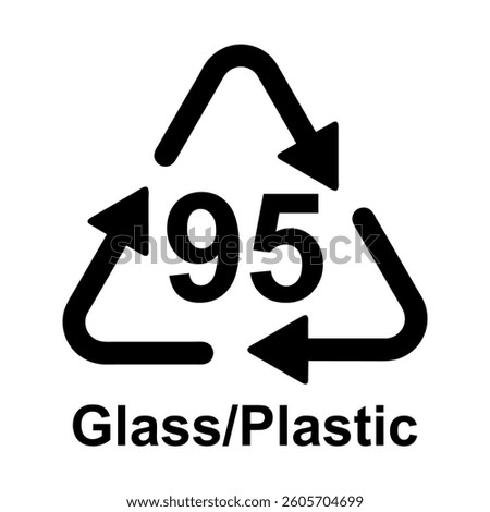 Composites recycling symbol 95. Recycling code 95. Vector illustration.