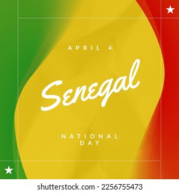 Composition of april 4 senegal national day text over flag od senegal. Senegal independence day and celebration concept digitally generated image. - Powered by Shutterstock