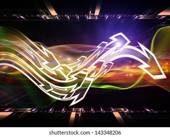 Composition Arrows Directional Abstract Forms On Stock Illustration ...