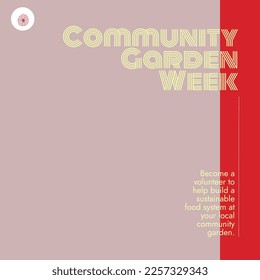 Composition of community garden week text and copy space on pink background. Community garden week, gardening and sustainability concept digitally generated image. - Powered by Shutterstock