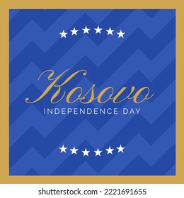 Composition of kosovo independence day text over shapes. Kosovo independence day and celebration concept digitally generated image. - Powered by Shutterstock