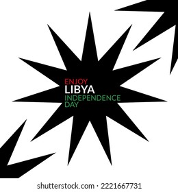 Composition of libya independence day text with stars on white background. Libya independence day and celebration concept digitally generated image.
