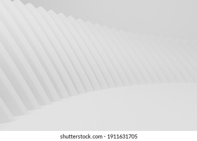 Composition of straight slanted lines in white as an abstract background to display the concept of modern urban life.3D rendering