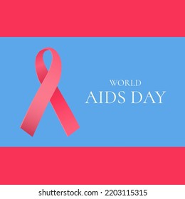 Composition Of World Aids Day Text Over Aids Ribbon. World Aids Day And Celebration Concept Digitally Generated Image.