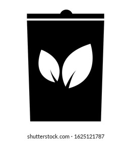 Compost Bin Illustration Black Icon Design