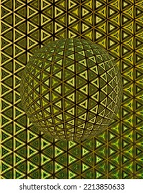 Compound Eye 3D Illustration, Insect Eyes, 3d Globe Effect.