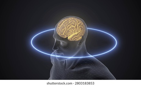 Comprehensive Brain and Physiological Analysis System 3d illustration