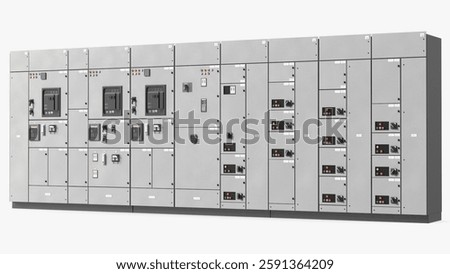Comprehensive electrical switchgear setup for managing industrial power distribution systems.