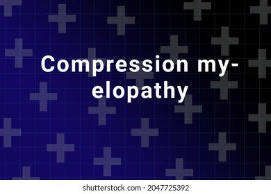 Compression Myelopathy Disease Illustration Dark Blue Stock ...