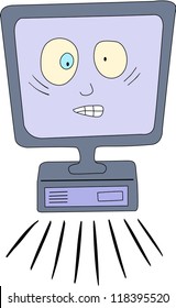 Computer is attacked by virus or hacker.