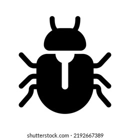 Computer Bug Icon. Software Bug Or Program Bug  Illustration