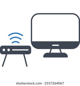 Computer Connection illustration with isolated background