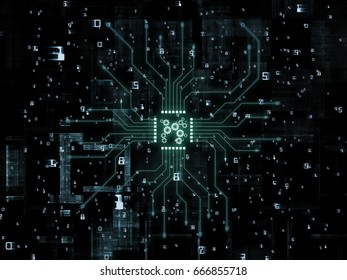 Computer Connection Series Abstract Design Made Stock Illustration ...