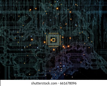 Computer Connection Series Composition Cpu Motherboard Stock ...