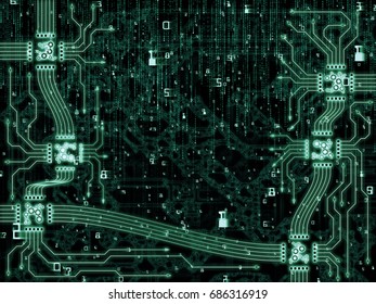 Computer Connection Series Composition Cpu Motherboard Stock 