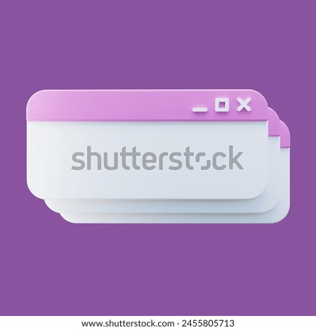 Computer Crash Pop Up Notification 3D Render