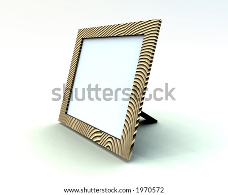A computer created picture frame with a plane background.