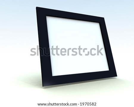 A computer created picture frame with a plane background.